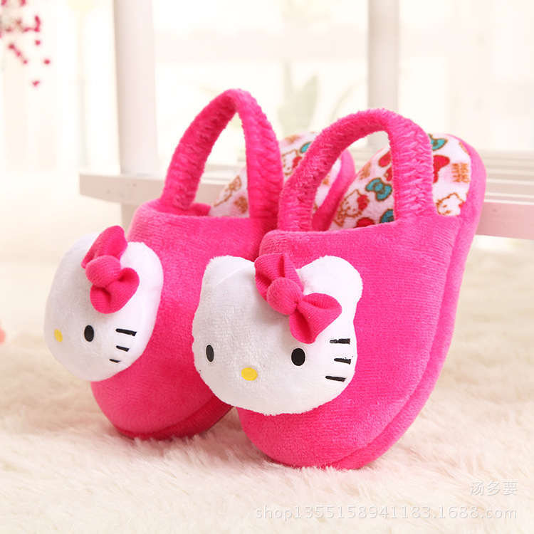 小童Hellokitty凱蒂貓棉拖鞋可愛小童女寶寶傢居鞋防滑保暖16878工廠,批發,進口,代購