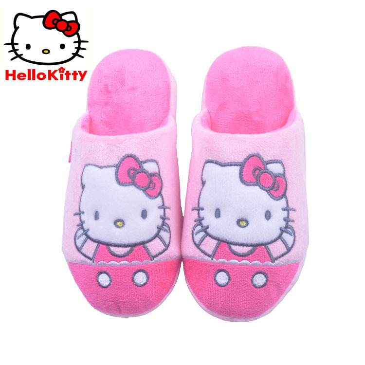 HelloKitty兒童棉拖鞋 冬季時尚卡通軟底拖 中童短毛絨棉拖15712工廠,批發,進口,代購