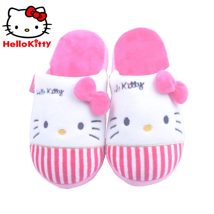 HelloKitty兒童棉拖鞋 冬季時尚卡通貓棉拖 中童軟底防滑若15867工廠,批發,進口,代購