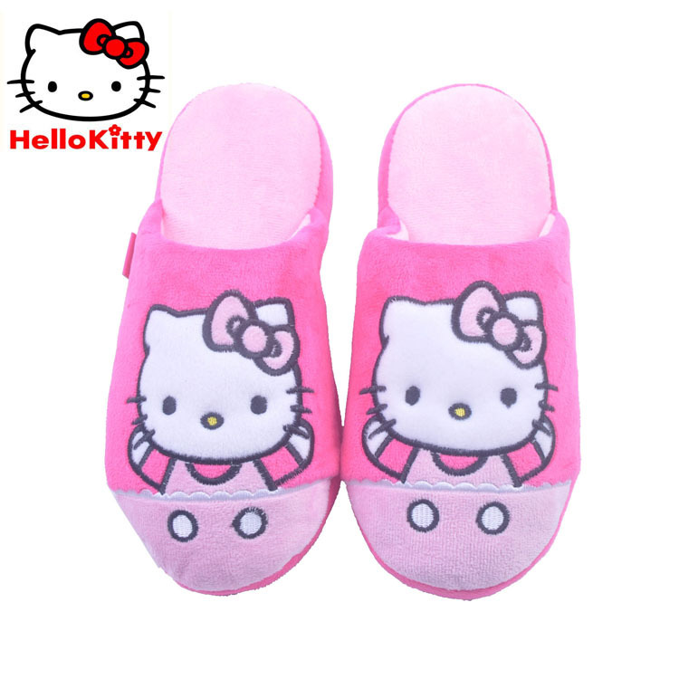 HelloKitty兒童棉拖鞋 冬季時尚卡通短毛絨棉拖 大童軟底拖15812工廠,批發,進口,代購
