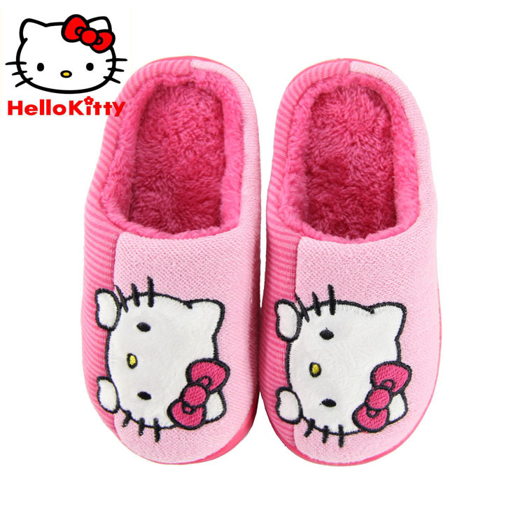 HelloKitty新款兒童棉拖鞋 冬季時尚卡通小童保暖側縫拖鞋16115工廠,批發,進口,代購