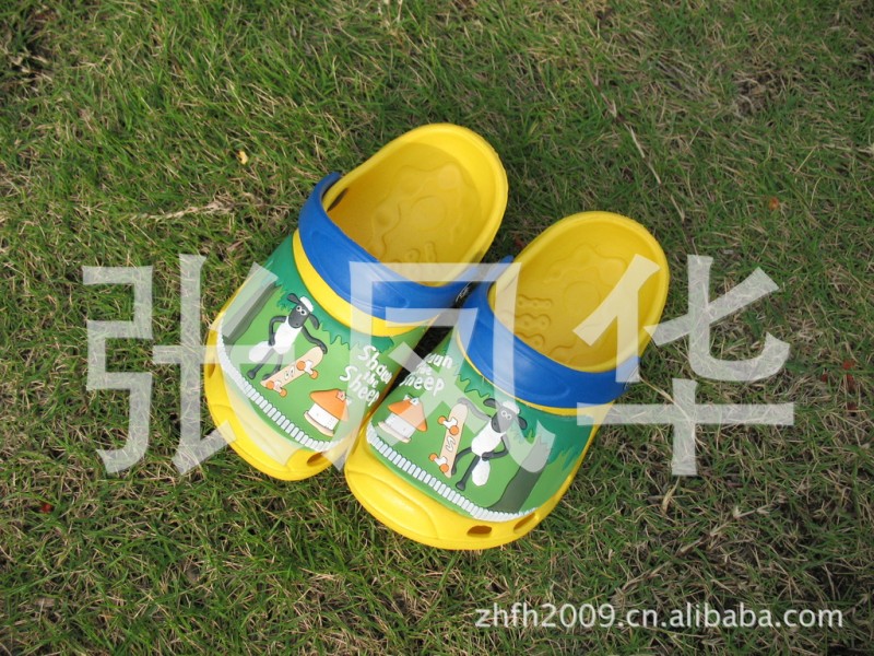 現貨供應最新款小羊肖恩洞洞鞋 帶滑板小羊小童eva花園鞋工廠,批發,進口,代購