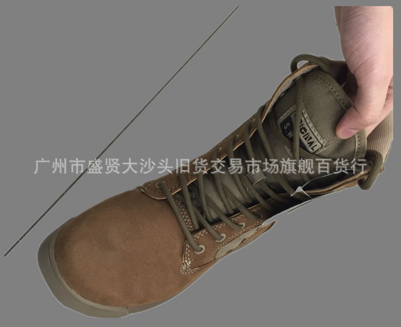 新款SWAT美式靴戰術沙漠靴沙色反牛皮作戰軍迷真皮靴576批發・進口・工廠・代買・代購