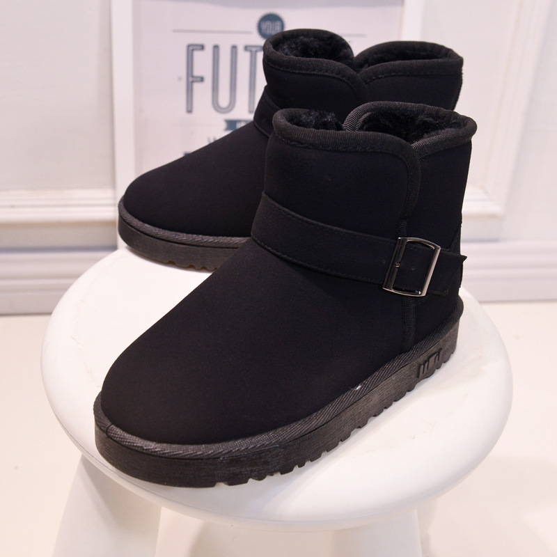 2016新款女韓版短筒雪靴加絨冬季棉鞋磨砂潮靴子棉保暖鞋工廠,批發,進口,代購