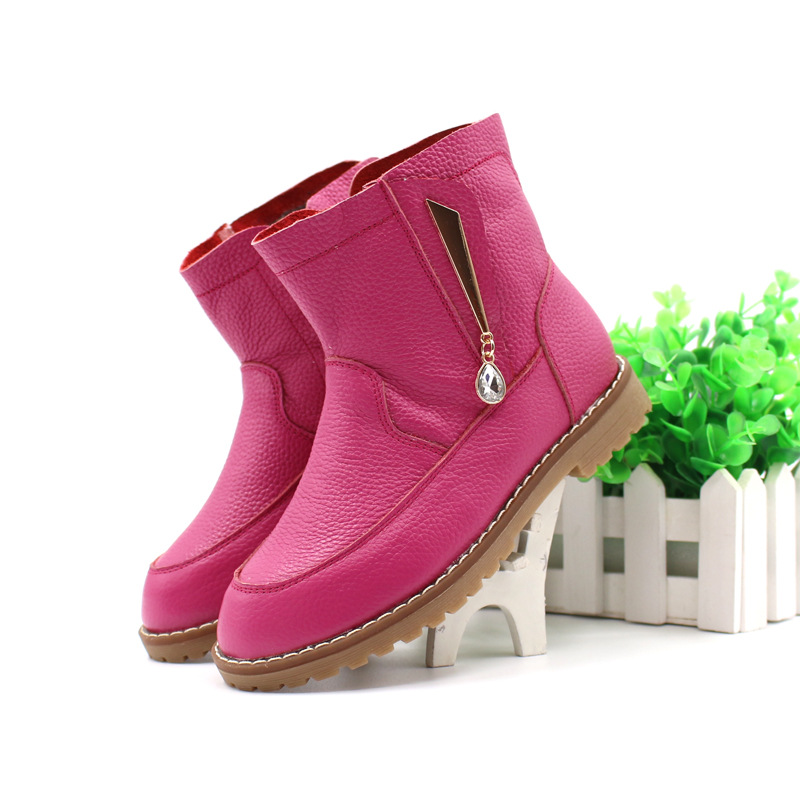 女童靴子2015冬季新款韓版兒童短靴馬丁靴中大童皮靴雪靴潮批發・進口・工廠・代買・代購