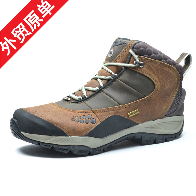 耐磨牛皮中幫戶外登山鞋 防滑V底休閒越野運動鞋climbing shoes工廠,批發,進口,代購