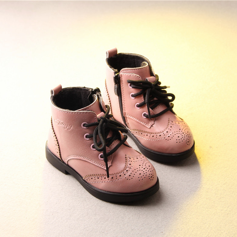 2015年冬季新款童鞋復古英倫風女童靴子精致雕花寶寶靴子兒童棉靴批發・進口・工廠・代買・代購