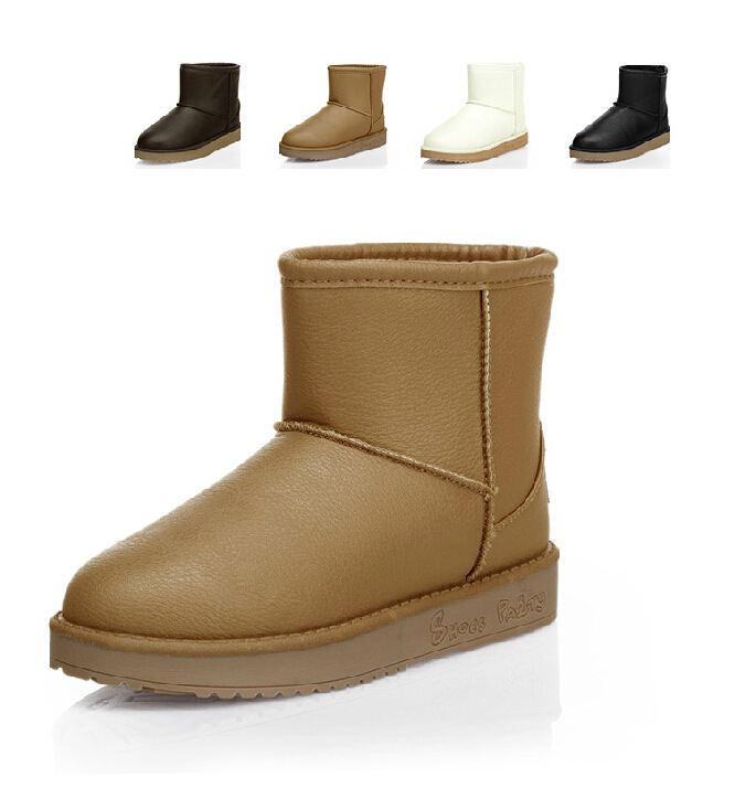 廠傢直銷 2015新款雪靴基本款PU防水防滑低幫短靴女棉鞋 批發工廠,批發,進口,代購