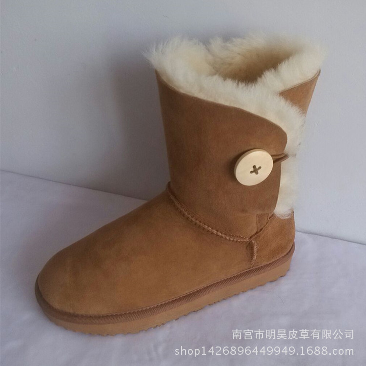 現貨小批 5803女款雪靴羊毛皮毛一體中筒鞋舒適保暖一件代發貨批發・進口・工廠・代買・代購