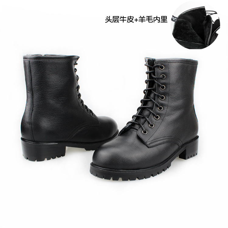 2015冬季新款荔紋頭層牛皮馬丁靴 中跟拉鏈女士保暖雪靴子短靴批發・進口・工廠・代買・代購