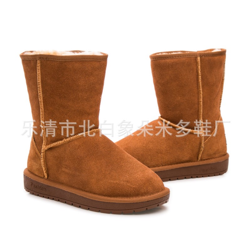 2016冬季5825經典全牛皮中筒雪靴批發・進口・工廠・代買・代購