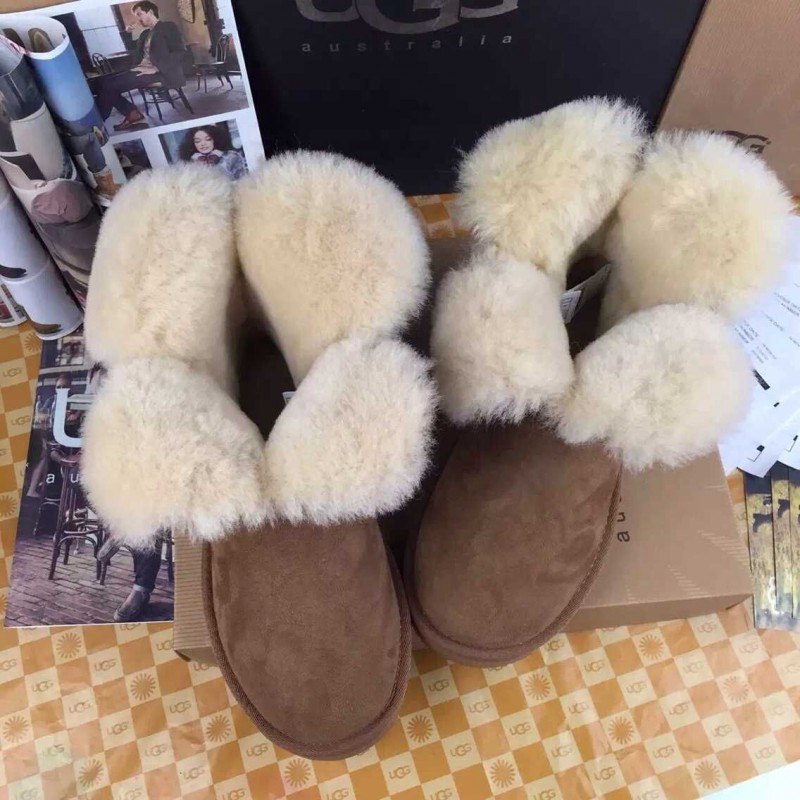 龍利峰專業生產皮毛一體雪靴  高級歐美澳洲四葉草韓版時尚女靴批發・進口・工廠・代買・代購