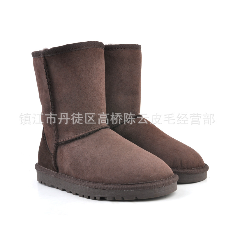 廠傢直銷澳洲羊皮毛一體雪靴5825中筒男女通用靴子支持批發代發批發・進口・工廠・代買・代購
