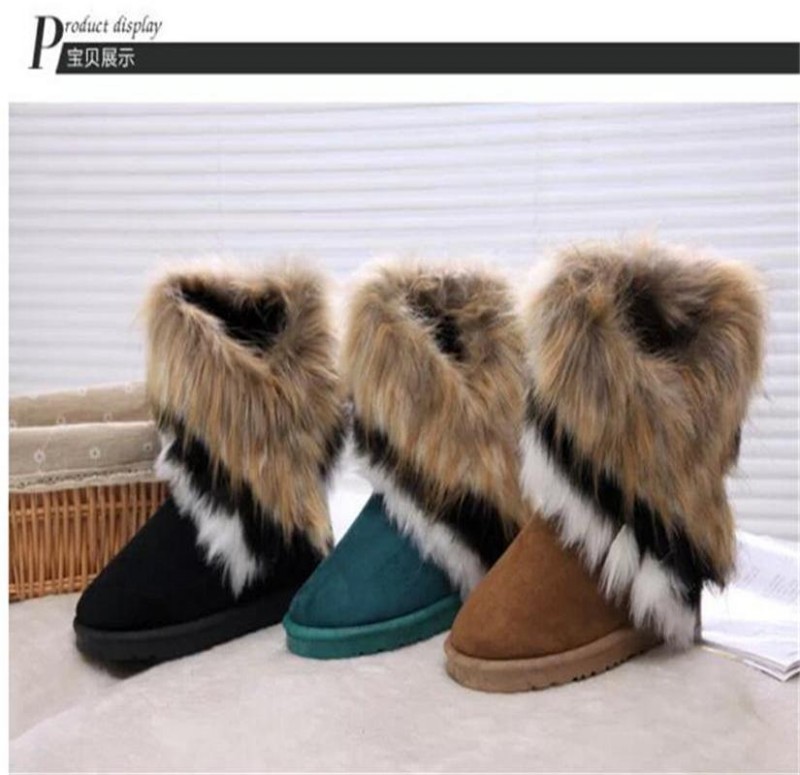 2016年冬季新款 爆款 狐貍毛雪靴 兔毛流蘇 棉鞋工廠,批發,進口,代購