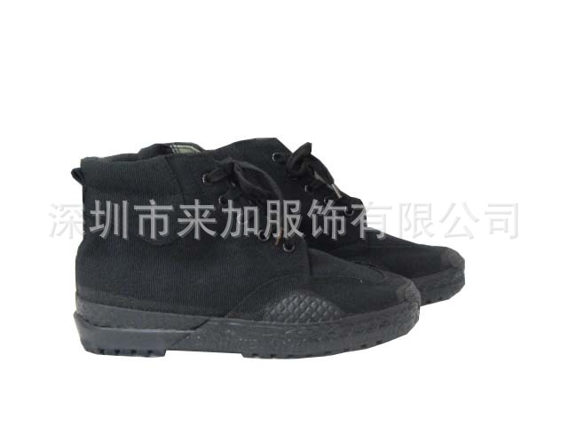 黑色高腰作訓鞋批發   現貨高腰訓練佈鞋  高幫作訓鞋廠傢直銷工廠,批發,進口,代購