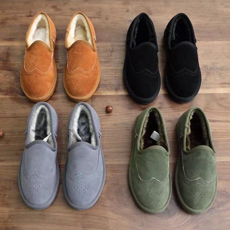 2015冬季新款佈洛克雪靴低幫 男款保暖棉鞋麵包鞋 雕花包子短靴工廠,批發,進口,代購