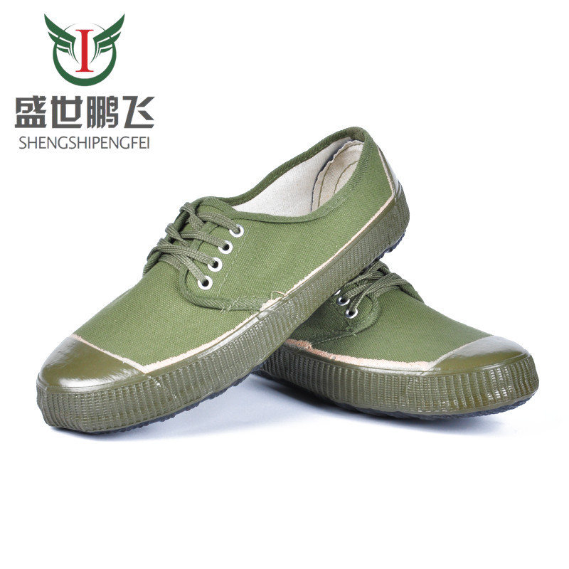 廠傢直銷耐磨防滑學生軍訓鞋抗菌防臭迷彩鞋多功能軍綠帆佈解放鞋工廠,批發,進口,代購