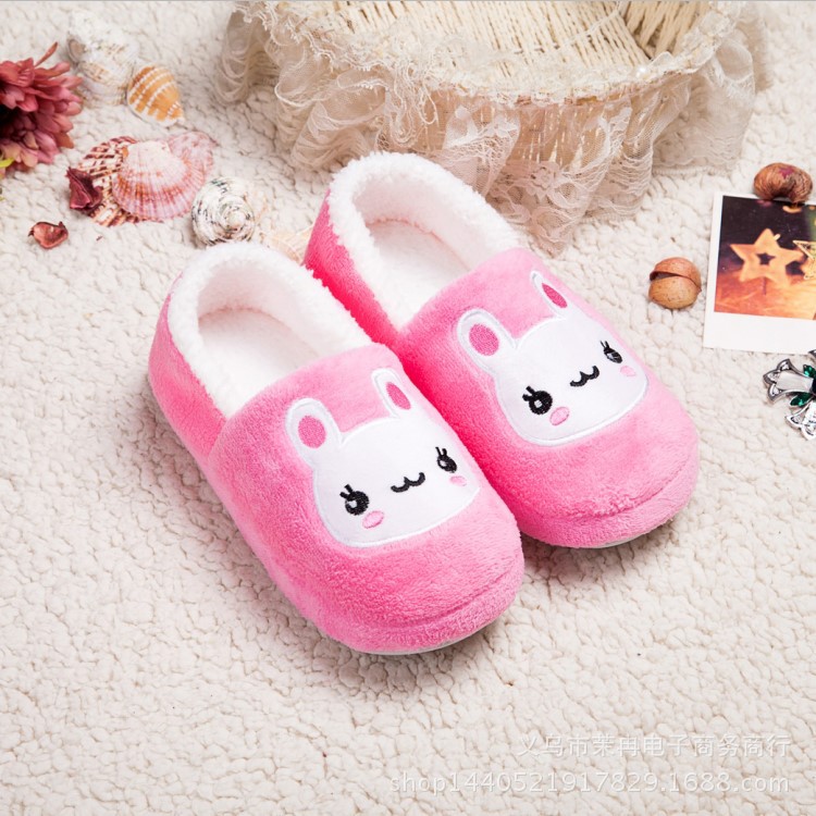秋冬款卡通月子鞋兔子厚底棉拖鞋軟底防滑保暖室內傢居拖鞋女批發批發・進口・工廠・代買・代購