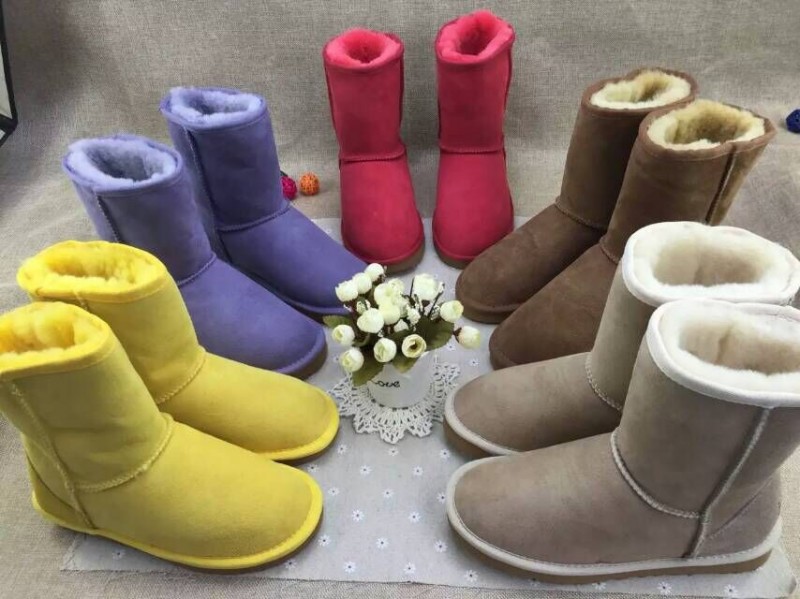 2015最熱款雪靴5825中筒靴加厚多色白搭款靴子男女同款冬季棉靴批發・進口・工廠・代買・代購