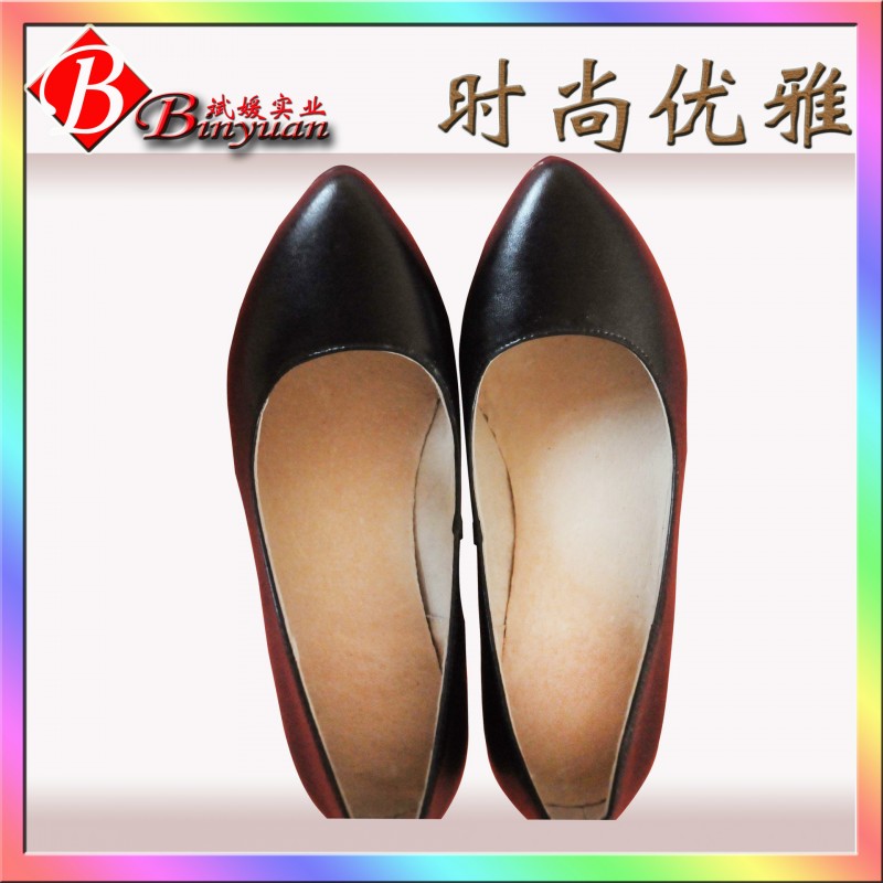 【上海斌媛】黑色低跟時尚優雅的職業女款皮鞋 現貨批發批發・進口・工廠・代買・代購