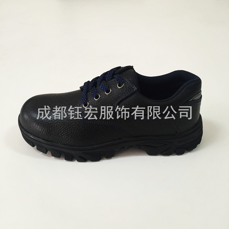勞保皮鞋防砸防刺 低幫牛皮工作鞋 黑色壓花 廠傢直銷 品質保證工廠,批發,進口,代購