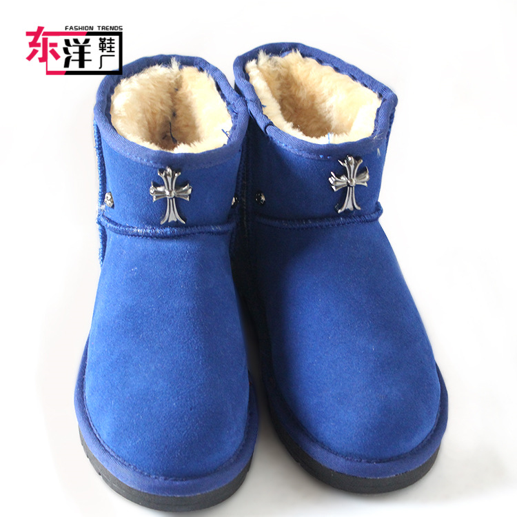 2015新款女士雪靴  5854低筒克羅星磨砂牛皮雪靴 防滑耐磨批發・進口・工廠・代買・代購