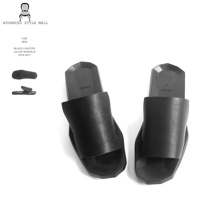 歐美街頭潮品2016-17最新走秀款男涼拖Black Leather Sandals批發・進口・工廠・代買・代購