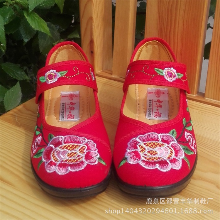 2016春夏款淺口 老北京佈鞋 女單鞋婚鞋紅色繡花 批發工廠,批發,進口,代購
