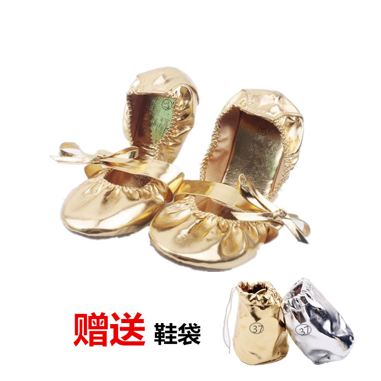 肚皮舞金色舞蹈鞋 金色牛筋表演舞蹈鞋 新款肚皮舞送鞋袋工廠,批發,進口,代購
