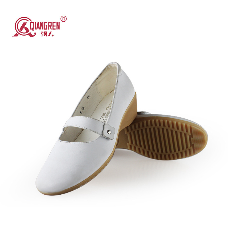3515強人 護士鞋 時尚真皮護士鞋批發 白色坡跟休閒鞋工作鞋HS68工廠,批發,進口,代購