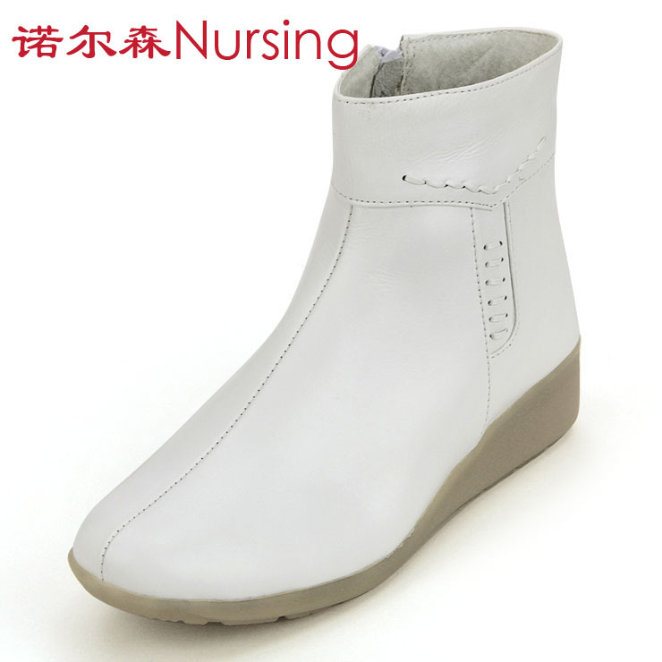 南丁格爾旗下，諾爾森護士鞋6376棉鞋女士冬季加絨短靴女鞋真皮鞋工廠,批發,進口,代購
