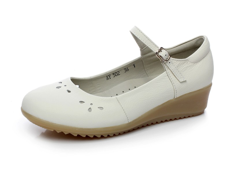 白色護士鞋 工作鞋 美容師鞋 媽媽鞋 坡跟牛筋底舒適透氣護士鞋工廠,批發,進口,代購