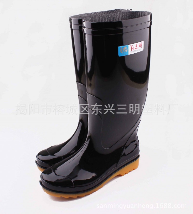 高筒水鞋 高筒膠鞋高幫保暖雨鞋勞保工礦水靴 三明雨靴 3519工廠,批發,進口,代購