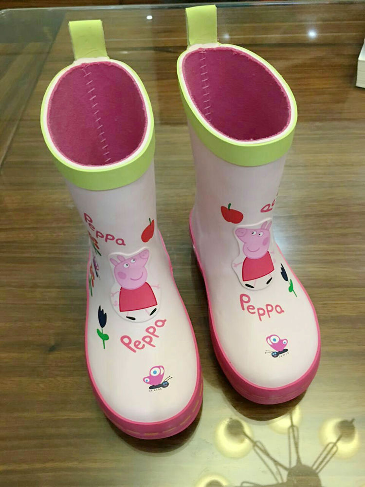 粉紅豬外貿大牌原單寶寶嬰兒小妹雨靴雨鞋天然橡膠原廠工廠,批發,進口,代購