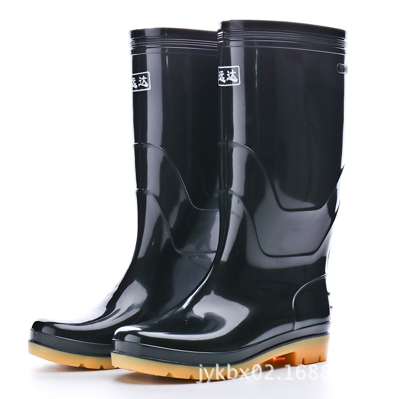 廠傢直銷高筒雨鞋男式 優質PVC內裡加佈雙色底防水雨靴 外貿出口工廠,批發,進口,代購