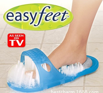 easy feet 浴室拖鞋 浴室洗腳按摩拖鞋 搓腳拖 去死皮拖鞋(1隻裝)工廠,批發,進口,代購