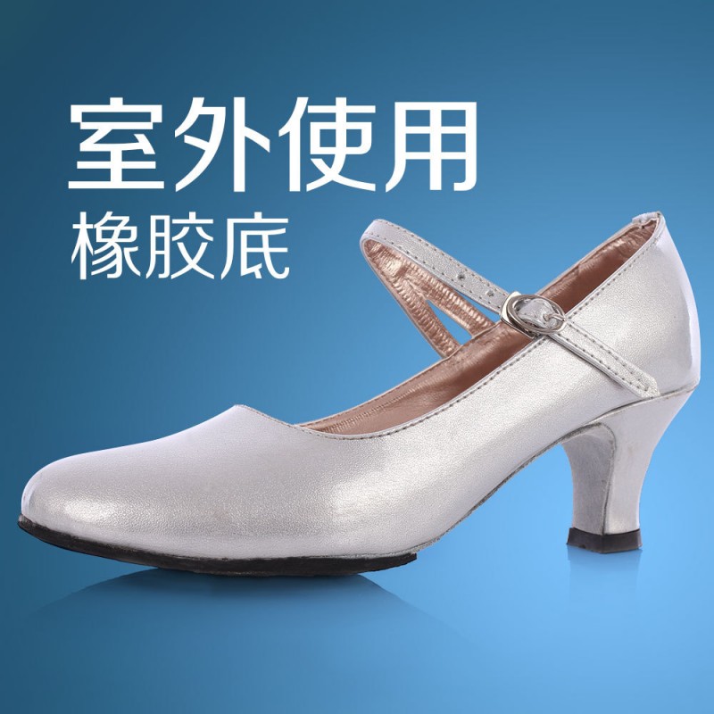 新款帶膠底摩登舞鞋亮片舞蹈鞋國標女式交誼舞鞋閃金閃亮摩登鞋批發・進口・工廠・代買・代購