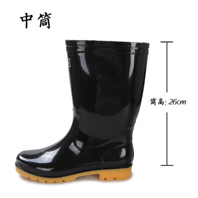 正品上海回力雨鞋男士中高筒橡膠水鞋 PVC防滑耐磨工況勞工廠,批發,進口,代購