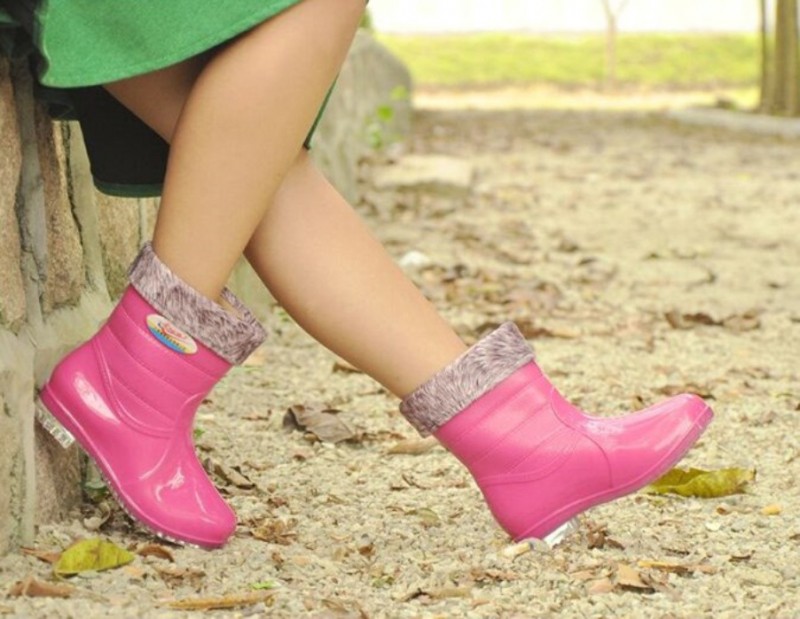 廠傢直銷批發上海品牌雨鞋女式短筒加棉保暖雨鞋優質PVC膠鞋防滑工廠,批發,進口,代購