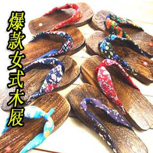 廠傢直銷涼拖民族女士木屐拖鞋 人字拖夾腳和服木屐 桐木平跟木屐工廠,批發,進口,代購