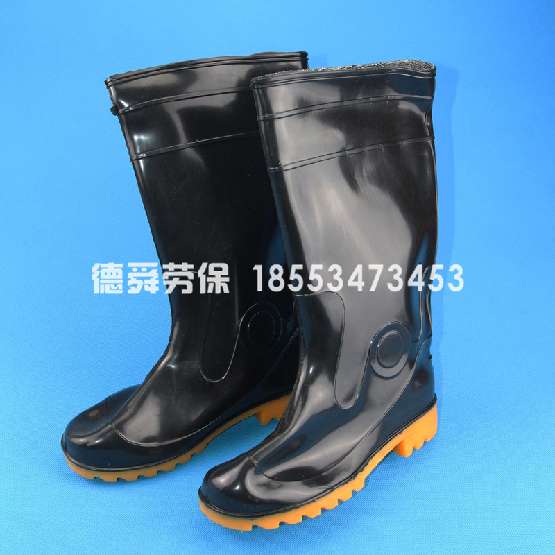 廠傢直銷PVC牛筋底註塑男士雨靴 牛筋底高筒單雨靴 雨鞋工廠,批發,進口,代購