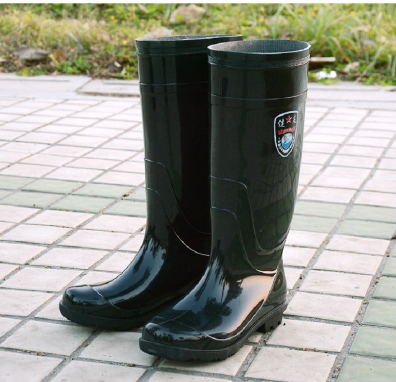 揭陽健足 高筒黑色雨鞋 防滑耐磨 可加絨水靴 勞保工地 農用鞋工廠,批發,進口,代購