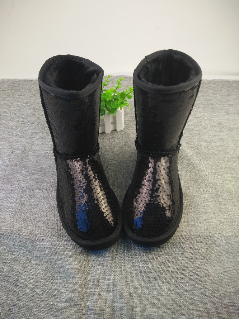 2016新款亮片人造毛雪靴保暖透氣女鞋批發工廠,批發,進口,代購