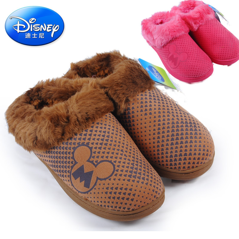 正品Disney迪士尼冬季厚底麝皮絨兒童男童女童棉拖鞋保暖傢居鞋子批發・進口・工廠・代買・代購