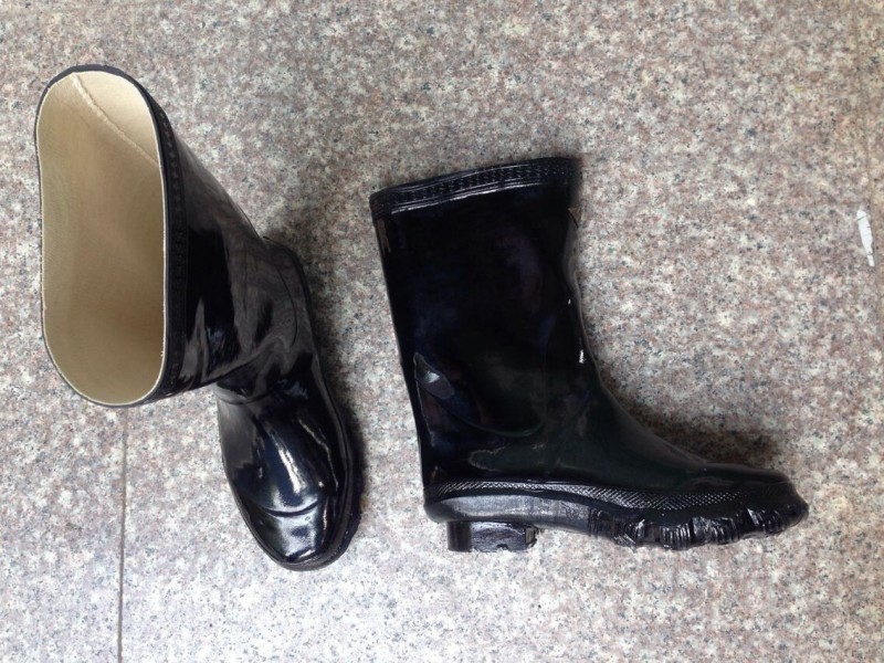 上海申錢耐化學品工業用橡膠靴 黑色高筒工礦雨鞋 光麵時尚耐酸堿批發・進口・工廠・代買・代購