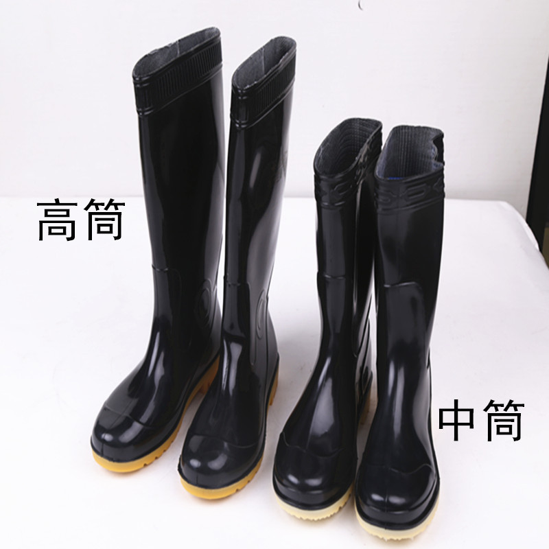 男高筒長筒批發膠鞋高幫勞保工礦水靴防滑雨靴雨鞋批發・進口・工廠・代買・代購
