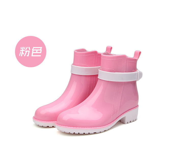 韓國時尚平跟短筒馬丁雨鞋女春秋夏雨靴防滑低幫兩用水鞋水靴批發・進口・工廠・代買・代購