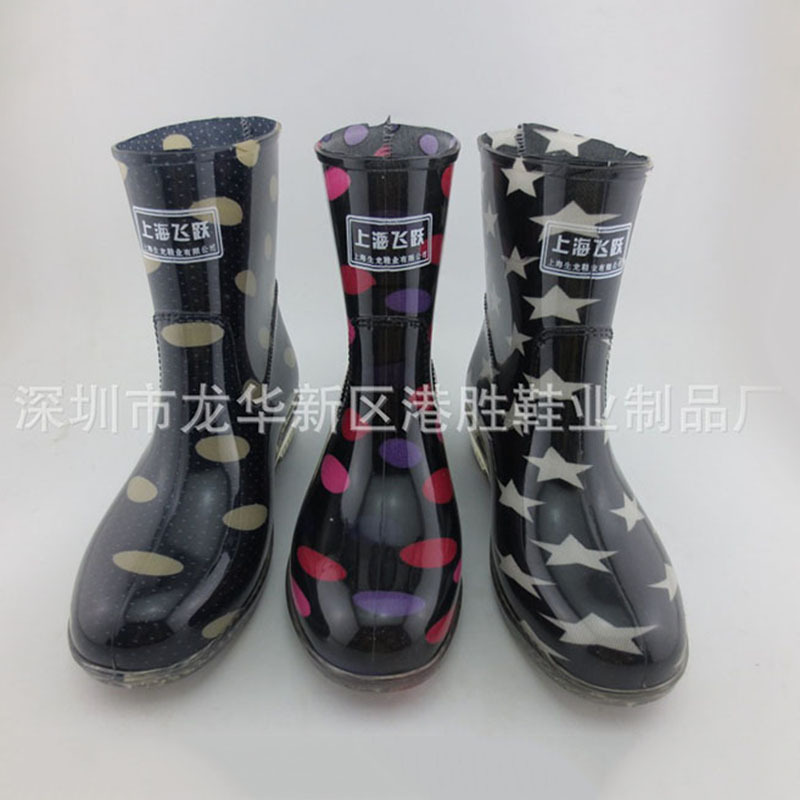 廠傢直銷雨鞋 時尚潮流女款舒適耐磨雨鞋 新款低跟中筒雨靴批發批發・進口・工廠・代買・代購