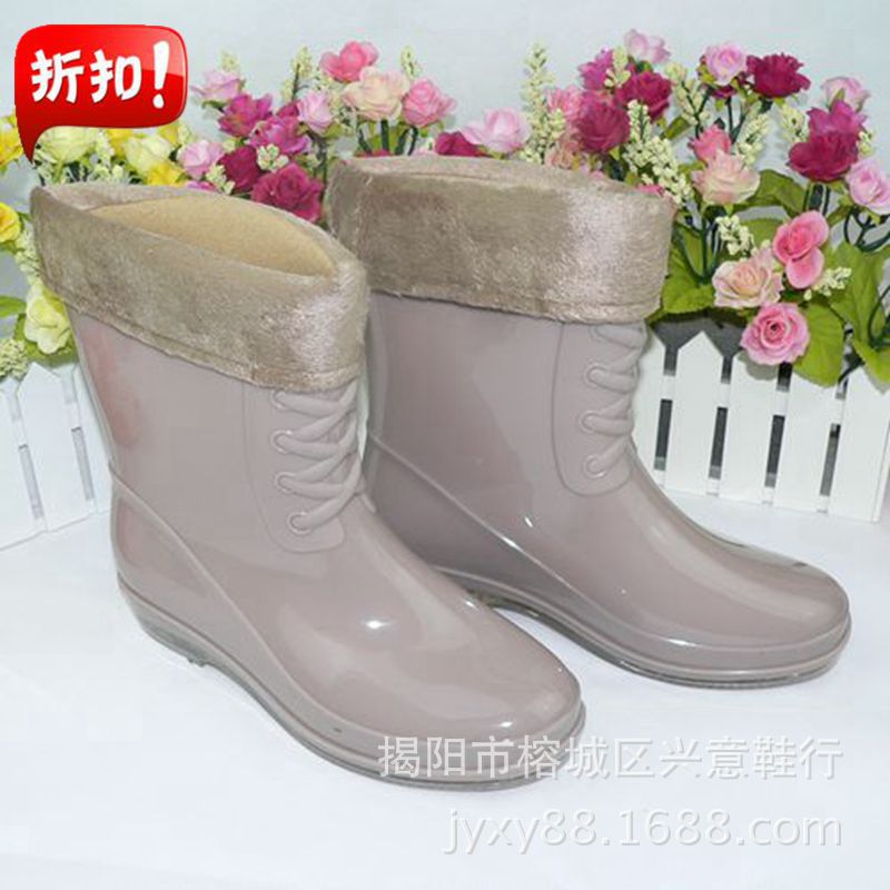 熱銷上海嘉爾路雨鞋套韓版時尚女士新款防滑保暖雨靴批發・進口・工廠・代買・代購