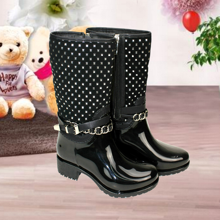 新款流行兒童雨靴防水防滑保暖雨鞋歐美時尚中簡女童水鞋一件代發批發・進口・工廠・代買・代購